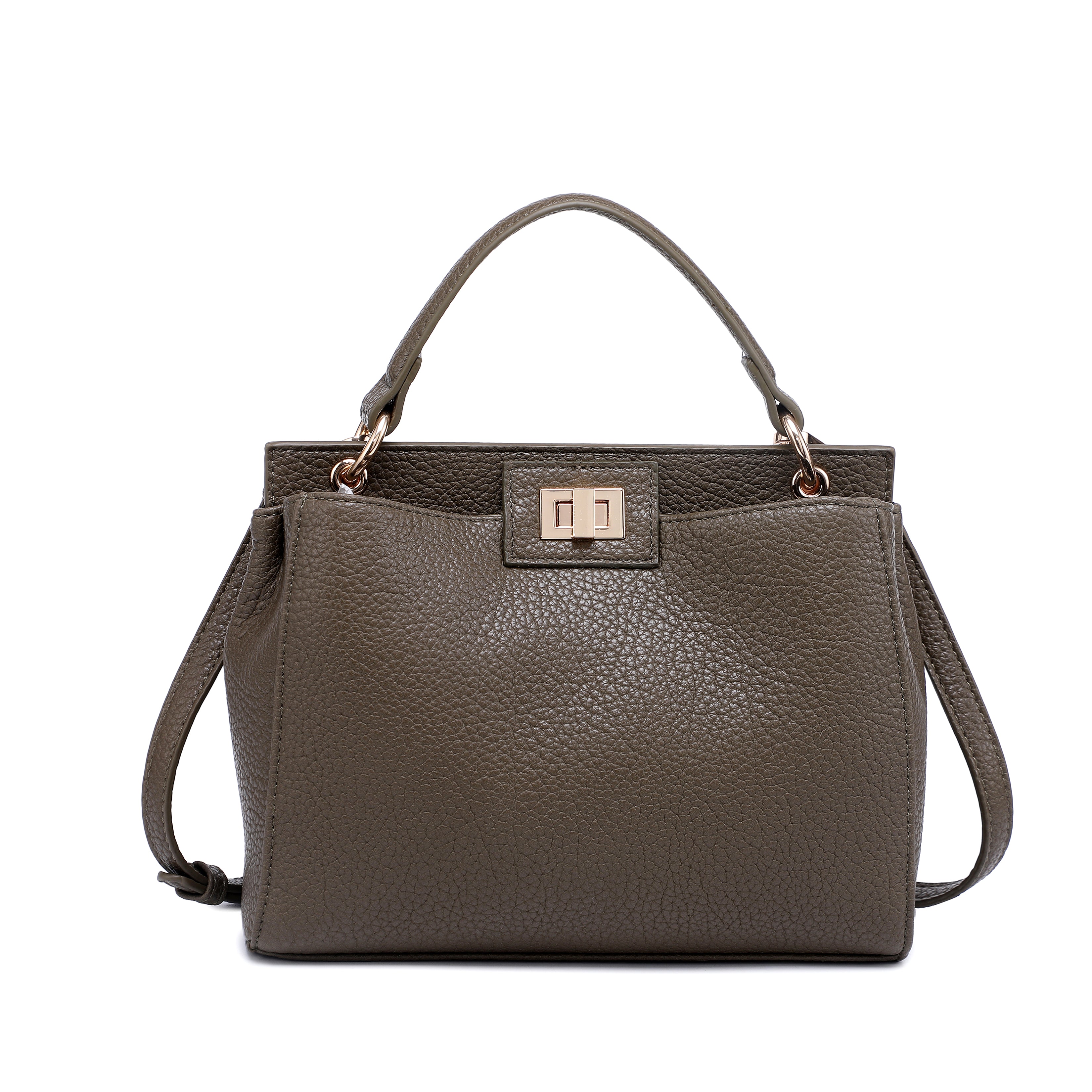 Litchi Grain Minimalist Classic Series Small Square Handbag